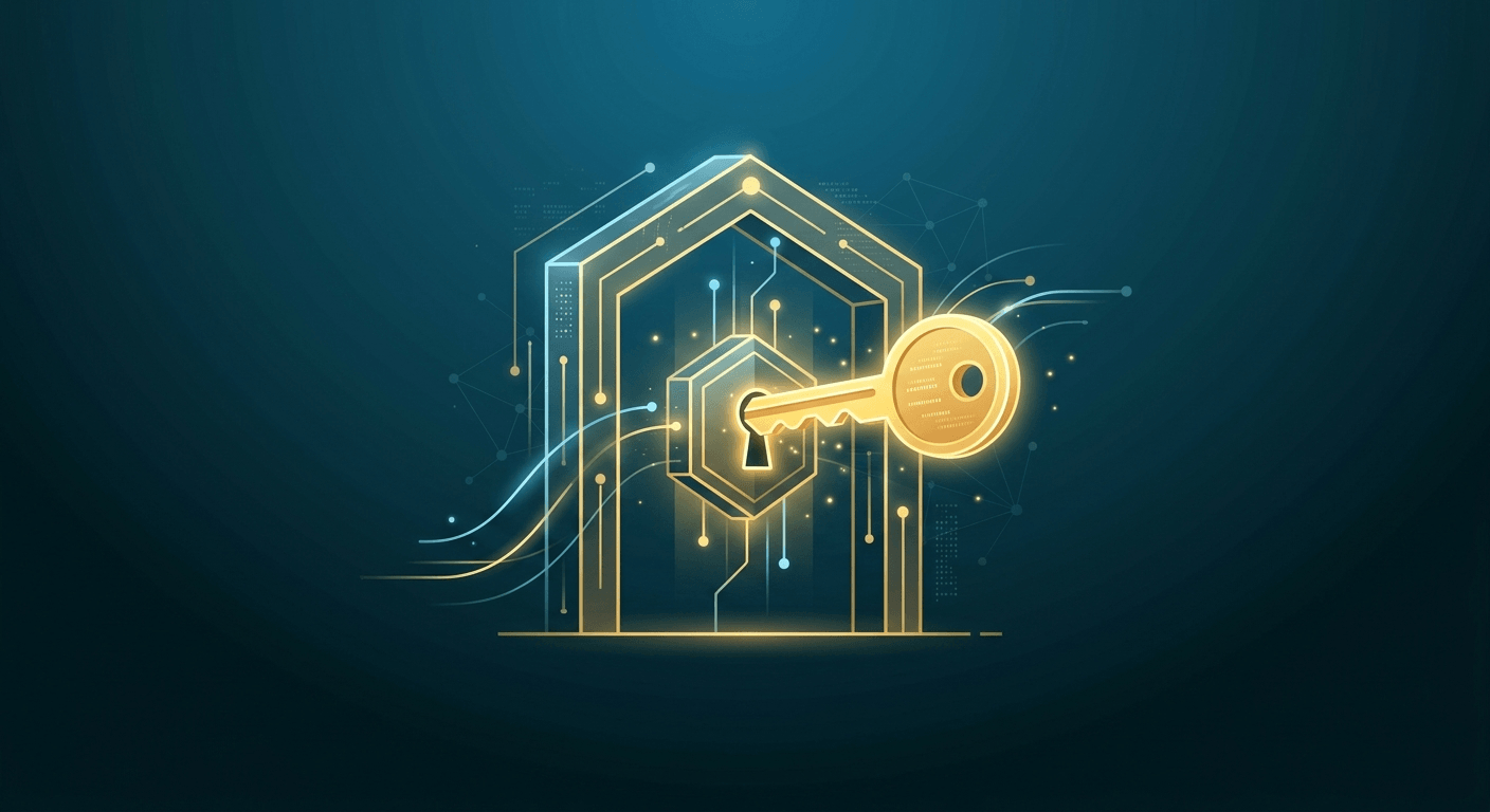 Golden key unlocking an API gateway