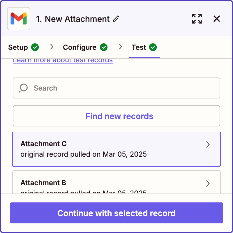 Select Attachment
