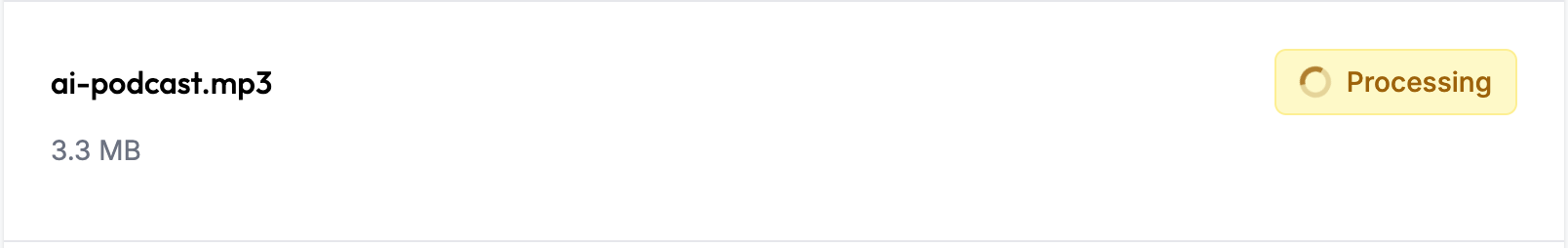 Transcription progress bar